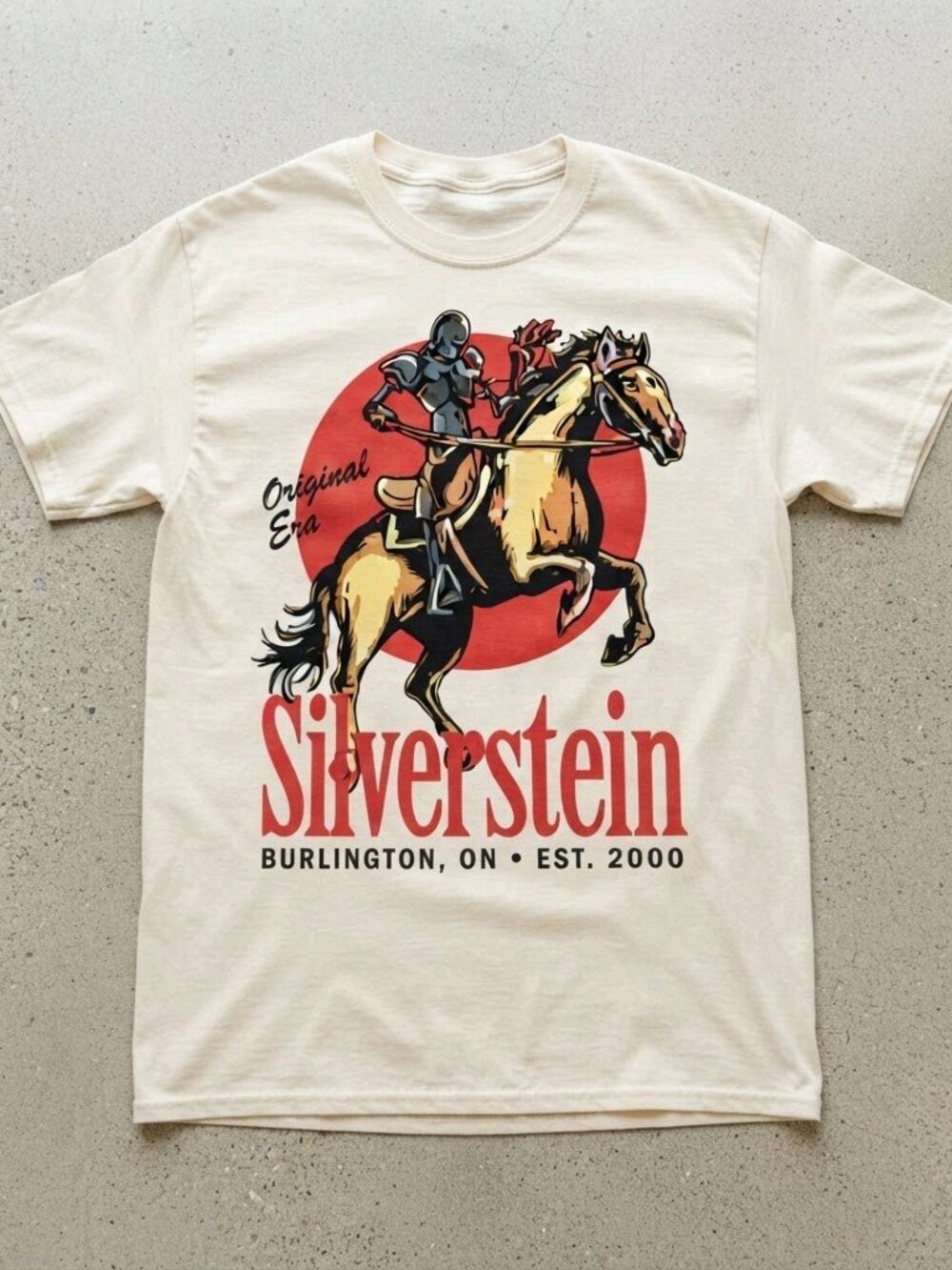 Silverstein Burlington ON Est 2000 Cowboy Graphic Cream T-Shirt S-4XL